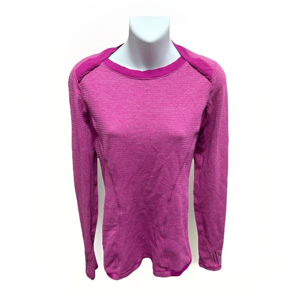 Lululemon Womens Long Sleeve Top Pink Size 6 Athletic Running Yoga Swiftly Style